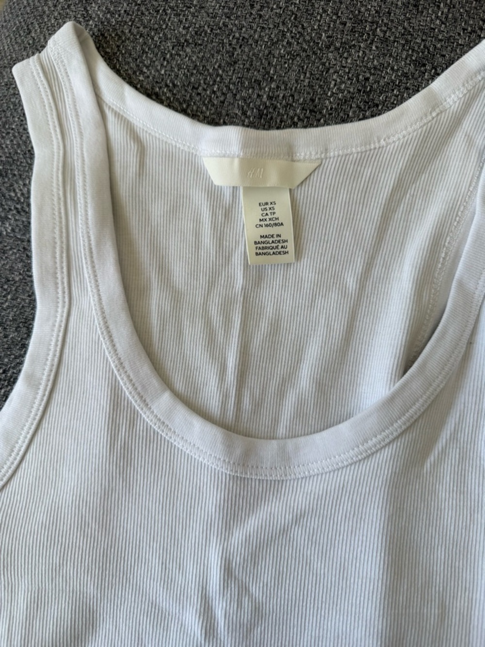 H&M Classic Ribbed Tank Tops - White & Brown - Picture 3 of 5